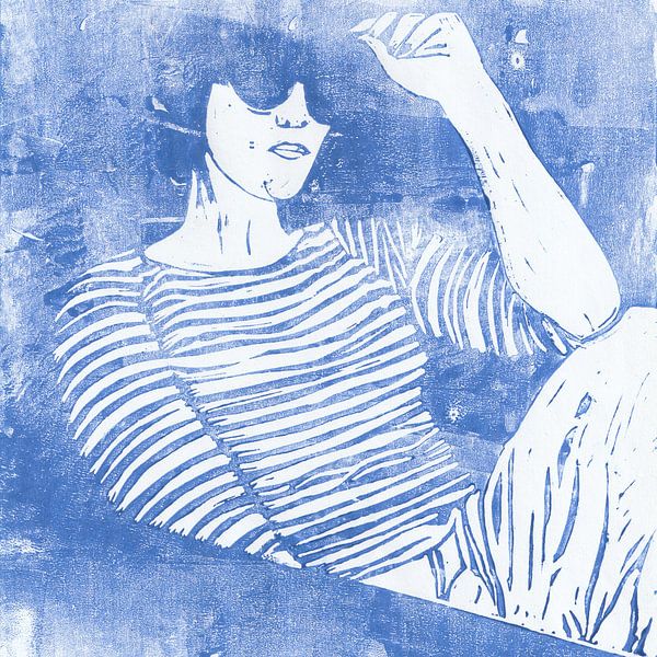 bleu paix en rayures par Kirsten Benschop-Pater