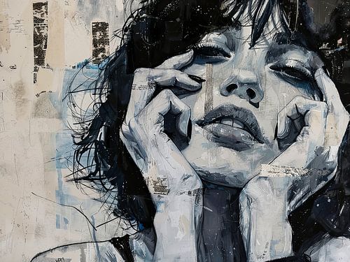 Abstract portrait artwork - Modern wall decoration