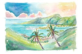 Road Harbour vue de Fort Hill Tortola après-midi