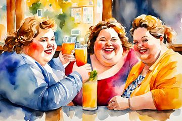 3 gezellige dames met een cocktail van De gezellige Dames