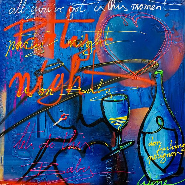 Party Night van Geoffrey Wijn - WINE ART GALLERY
