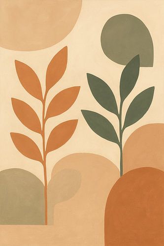 Decoratieve Boho bloemen illustratie.