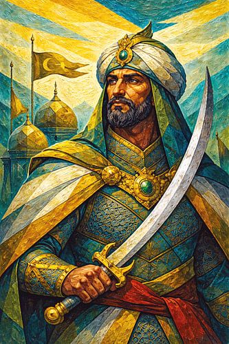 Saladin Koerdische moslimheerser schilderij.