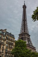 Melancholic view of the Eiffel Tower