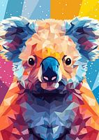 Koala Wild Nature WPAP Kleurstijl