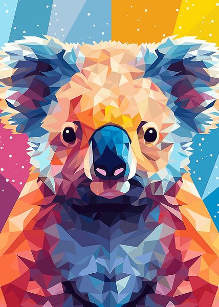 Koala Wild Nature WPAP Color Style by Mason Scott