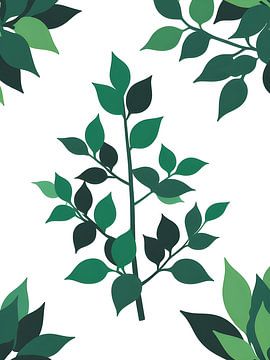 Eenvoudige groene tak