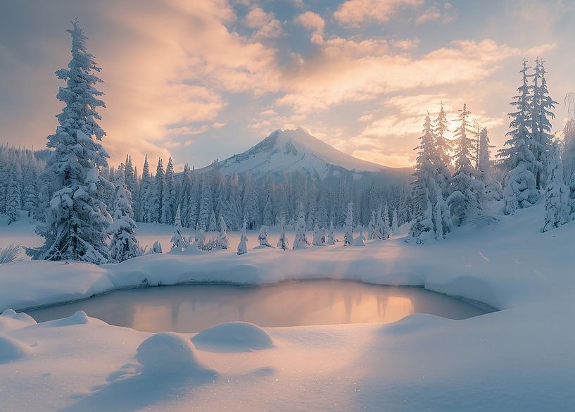 Wintergipfel im Morgenrot von fernlichtsicht
