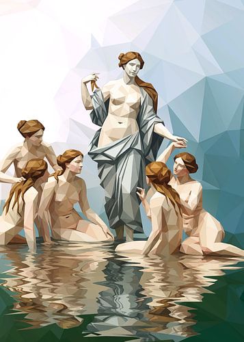 Vénus et ses compagnons (modèles low poly)