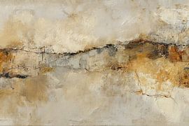 Abstract painting beige sand tones with texture by Joriali Abstract