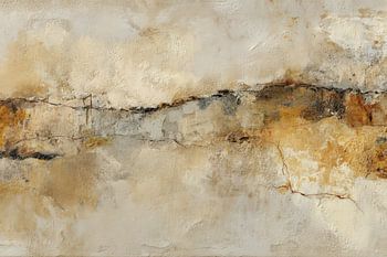 Abstract painting beige sand tones with texture