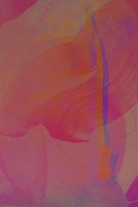 Modernes Abstraktes in Neonpink, Blau und Orange