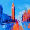 Londen in blauw en oranje van ARTemberaubend