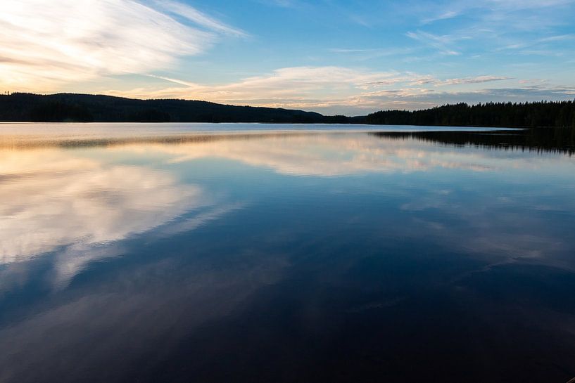 Evening at Lake Safssjon in Sweden by Henk Hulshof