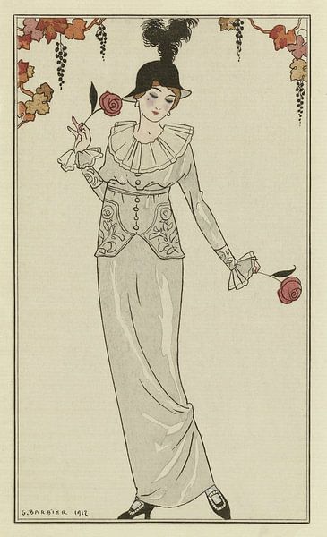 George Barbier – Journal des Dames et des Modes, 1912, Costumes Parisiens, no. 8 (1912) von Peter Balan