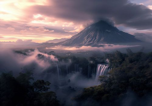 Berglandschap zonsopgang