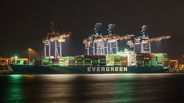 Container ship Ever Strong from Evergreen. by Jaap van den Berg