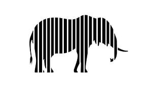 Elefant in Reihen modern