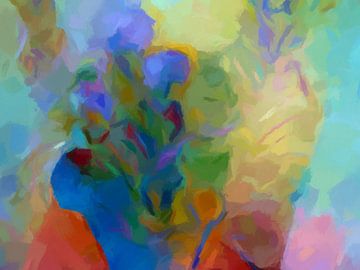 Impressie van bloemen abstract van Paul Nieuwendijk