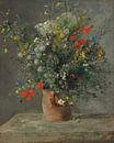 Blumen in einer Vase, Pierre-Auguste Renoir von Oude Meesters Atelier Miniaturansicht