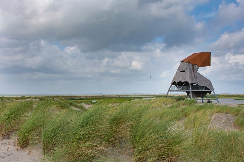 Casque sur une dune Marqueur Wadden par Margreet Frowijn