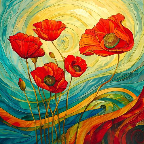 Poppies in the Wind