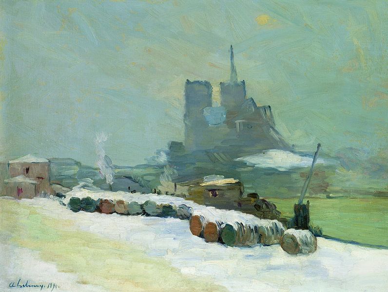 Albert Charles Lebourg,Notre Dame perspective, 1894 by finemasterpiece