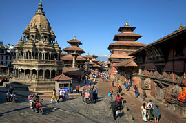 A quiet moment in Bhaktapur’s main square by Laimute Kuriene