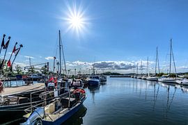 Rays of sunshine at Thiessow harbour by GH Foto & Artdesign
