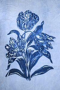 Tulipe en bleu de Delft.