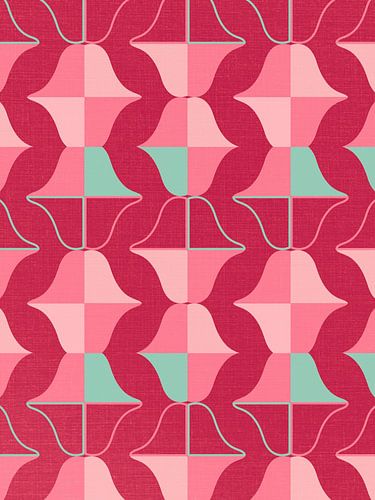 Het lied van de walvissen - Abstract Expressionisme Rood