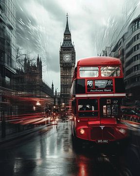 Londense straat van fernlichtsicht