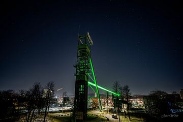 La mine de charbon Erin de nuit sur Jana Weber