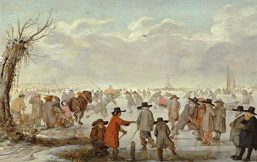 Spelen op het ijs, Barent Avercamp