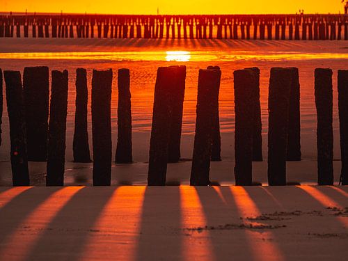 Golfbrekers in Zoutelande (Horizontaal)