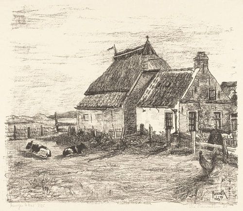 Ameland, Huisjes te Nes, Otto Hanrath, 1925