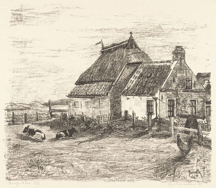 Ameland, Hütten bei Nes, Otto Hanrath, 1925 von Atelier Liesjes