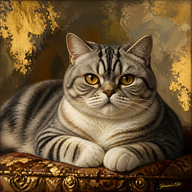 Katzenkunst-Sammlung – Europäische Kurzhaarkatze von Johannas Art Creations