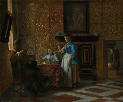 Vrije tijd in een elegante omgeving, Pieter de Hooch