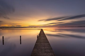Jetty at Steendam on the Schildmeer during sunset - long exposure and serenity