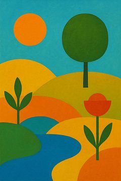 Abstract nature painting. by Johannes