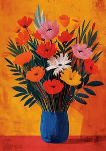 Blumenstrauß, Blumen, Vase