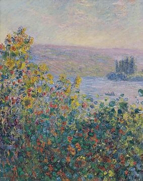 Bloembedden in Vétheuil, Claude Monet