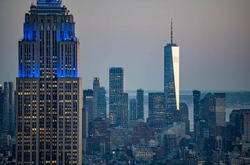 Panorama avec l'Empire State Building et le One World Observatory sur Karsten Rahn
