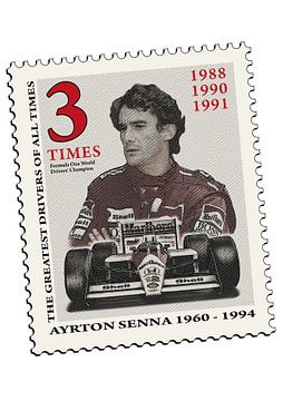 Ayrton Senna stempel van Theodor Decker