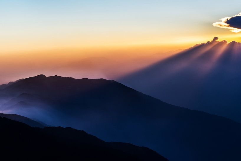 Blau Orange Luft von Walljar