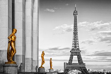 Eiffeltoren PARIJS Trocadero van Melanie Viola