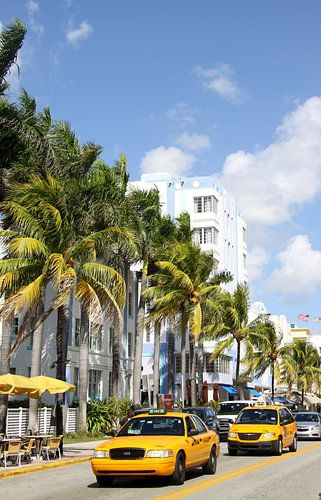 Gelbe Taxen auf Ocean Drive Miami