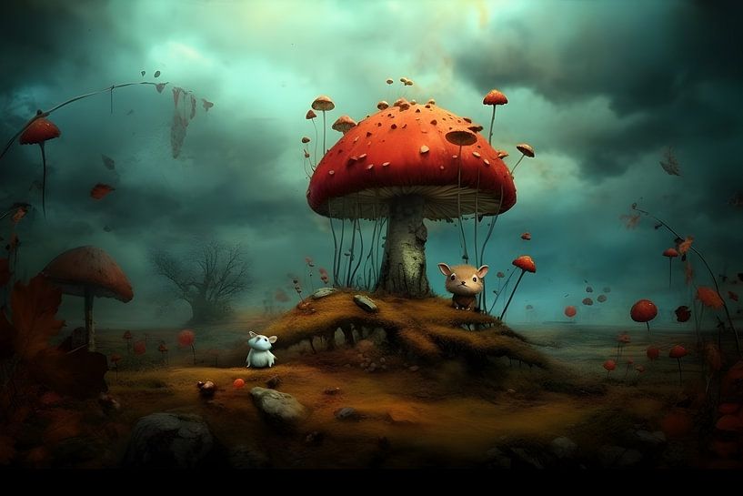 A toadstool on the hill by Heike Hultsch