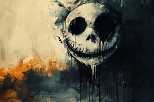 Grinsende Dunkelheit - Abstrakter Schädel - halloween